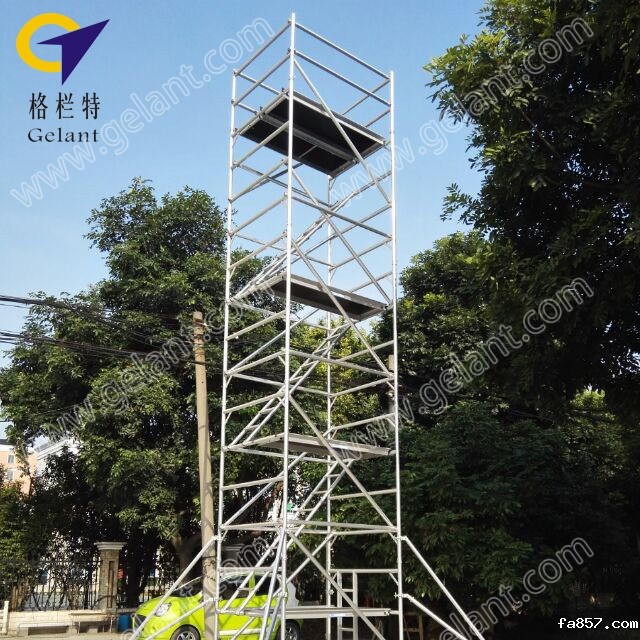 对角梯式铝合金脚手架工程案例图