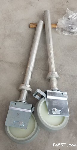 安装好的铝合金脚手架脚轮